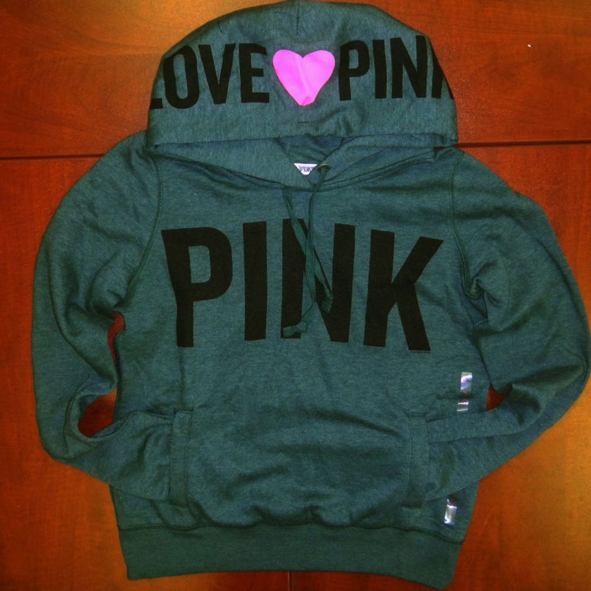   Secret LOVE PINK HEART HOOD 0854 PULLOVER HOODIE Sweatshirt VICTORIAS