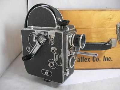 NICE PAILLARD BOLEX H16 16MM MOVIE CAMERA W/ YVAR 12.8 16MM AR LENS 