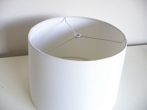 white slub fabric finial type lampshade