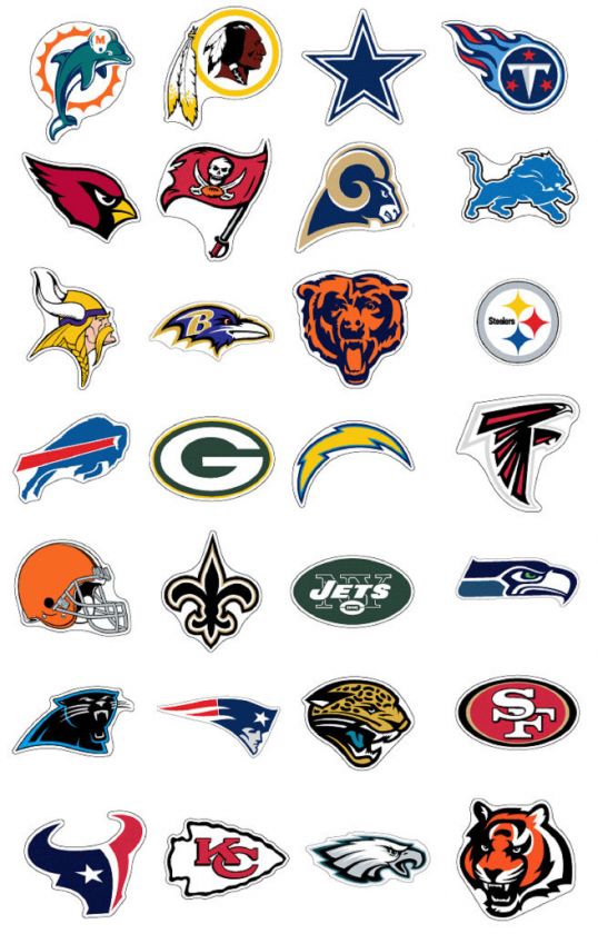 NFL JUMBO LOGO DECAL STICKER   ALL NFL TEAMS AVAILABLE  
