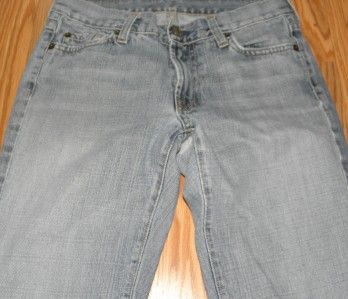 SEVEN 7 FOR ALL MANKIND sz 27 DESTROYED FLARE BLUE JEANS  
