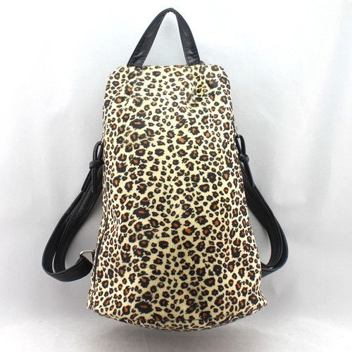 Womens Fashion Leopard Print Backpack Handbag Purse A145  