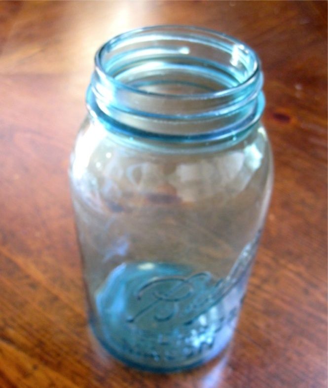 Ball Perfect Mason Jar Blue Glass 8 D Vintage Original Canning  1 