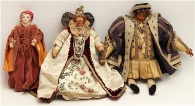   Liberty of London Antique Dolls Henry VIII Queen Elizabeth I  