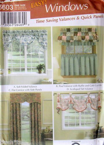 Home Decor Easy Curtain pattern Valance Quick Panels  