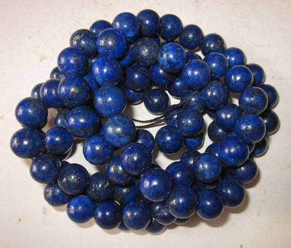   Tibetan Buddhist Lapis Lazuli Prayer Worry Beads Mala 12mm  