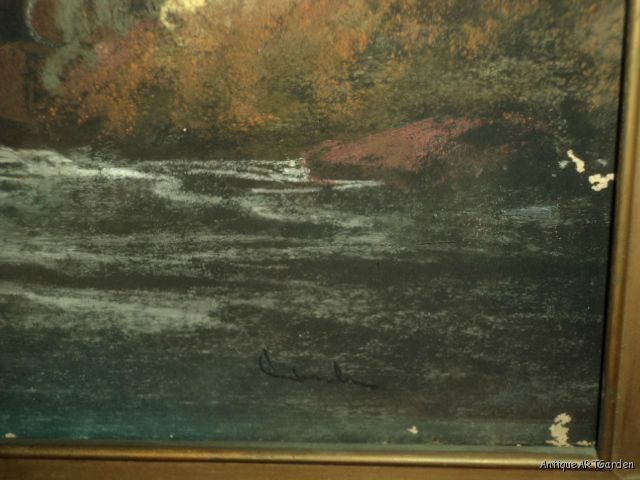   William CHANDLER Luminous Hudson River Secret Alcove Original Pastel