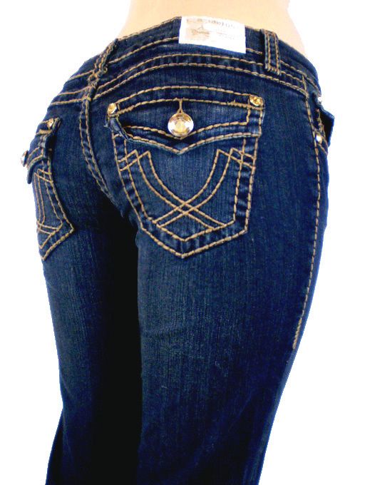 Women La Idol Jeans Brown Stitching Plus size 17,19, 21  