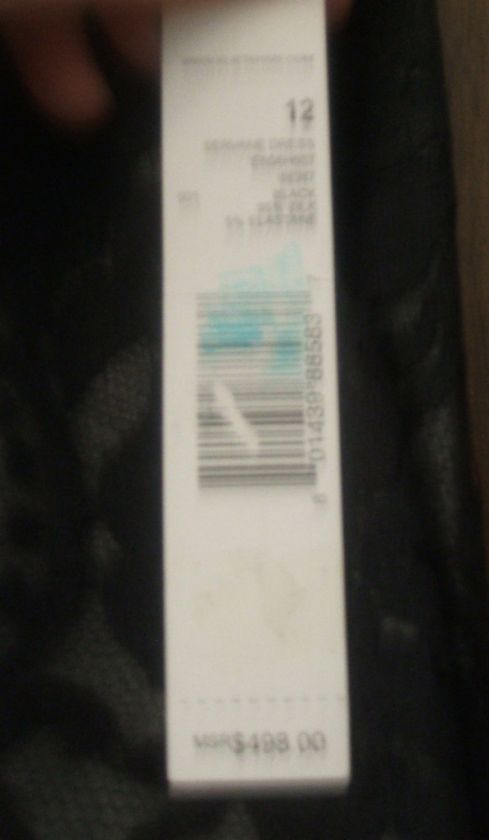 ELIE TAHARI SERVANE BLACK COCKTAIL DRESS SZ 12 NWT $498  
